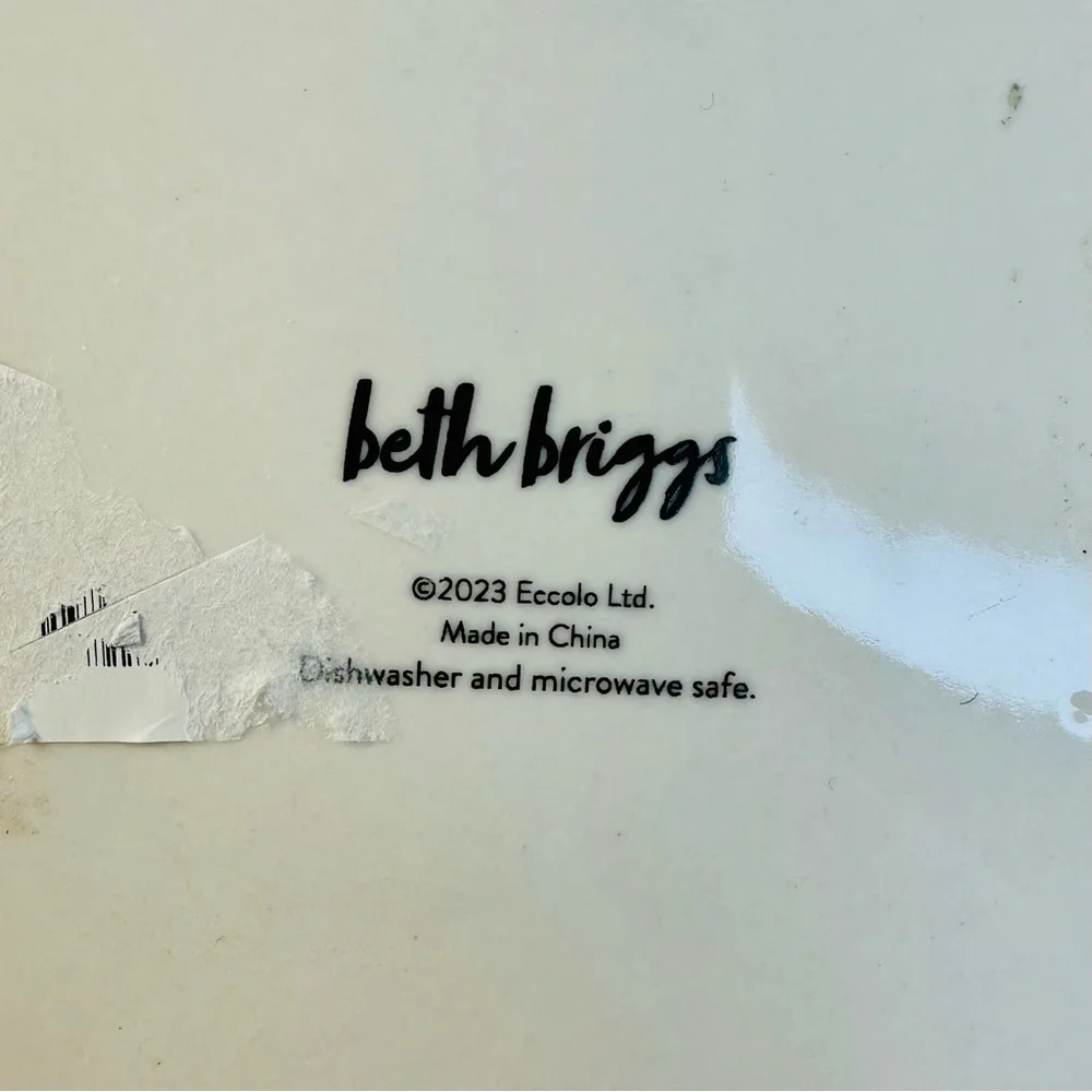 Beth Briggs Christmas Ceramic Dog Bowl